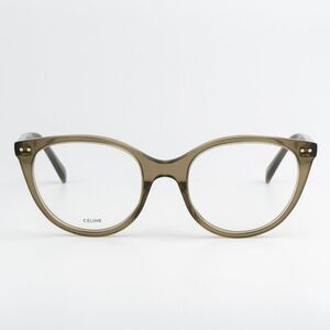 NEW Celine CL50068I 093 CELINE THIN Shiny Transparent Khaki Eyeglasses